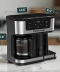 Dual Brew Coffee Maker With 12 Cup Glass Carafe And Single Serve Pods Programmable Touchscreen For Ground Coffee Or K Cup Auto Shut Off Black
