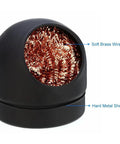 MMOBIEL soldering tip cleaner with brass wire ball in black hard-shell holder