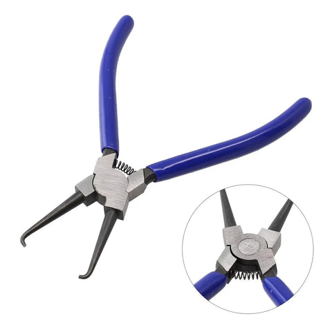 17cm Fuel Filter Hose Disconnect Pliers For Automotive Fuel Line Repair And Hose Clip Release Durable Steel Tool With Tight Space Access For Disconnecting Pipes And Joints Perfect For DIY Auto Repair And Car Maintenance, blue handles