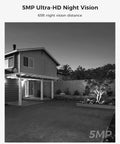 Night view of house using 2.5K 5MP WiFi Security Camera System Outdoor Expandable 16CH NVR Supports Up To 8MP 500GB HDD Included