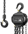 2 Ton Manual Chain Hoist With 10 Ft Lift Height And 4400 Lbs Capacity, G80 Galvanized Carbon Steel Chain, Auto Chain Lead, 360 Degree Rotation Hook For Warehouse