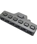 Solid Build And No Sweat Wiring 1 In 6 Out Led Strip Light Terminal Block Splitter close-up showing push-in connectors for low voltage.