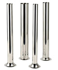 4-Pack Universal Sausage Stuffer Tubes with four diameters for LEM 606 series stuffers, stainless steel, vertical view