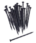 8 Inch Landscape Edging Spikes 25 Pack, Spiral Nylon Anchors For Paver Edging shown in a cluster with one separated spike