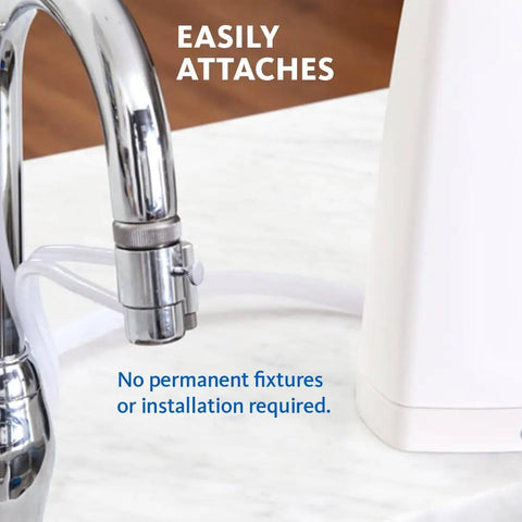 Countertop Drinking Water Filter System gives fresh tasting tap water removes up to ninety seven percent of chlorine faucet attachment