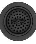 Go-To Wing Nut Kitchen Sink Basket Strainer And Waste Disposal Flange Combo Pack Large 3-1/2 Inch Fit For Most Disposals Matte Black Finish With 4-3/8 Inch Rim in matte black showing perforated basket and handle
