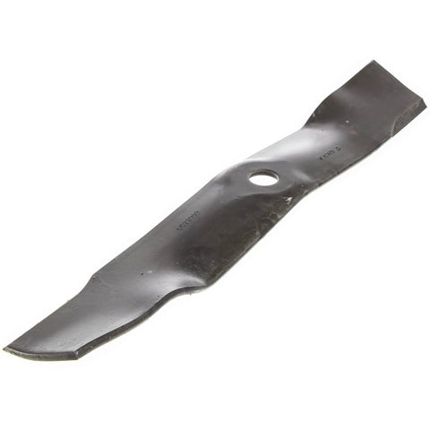 Side view of OEM Mower Blades For John Deere Tractors UC22009 M145476 Replacement, showing a single black steel blade.