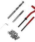 Thread Repair Kit M8x1 25mm Complete Set With Drill Bit, 20 Inserts, Hex Wrench, And Extra Pro Grade Tools For Quick And Easy Thread Repairs In Metal, Plastic, And Aluminum Surfaces.