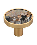 4 Pack Cat Crew Wooden Fence Cabinet Knobs With Zinc Alloy Pulls For Dresser Drawer And Cupboard Furniture Hardware