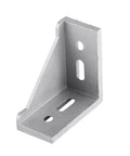 Heavy Duty Aluminum Alloy L Shaped Corner Brackets Set showing one bracket with 58x58x28 mm size and oval mounting holes.