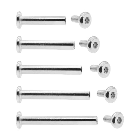 Inline Skate Axle Screw Replacement Kit With Hex Socket Screws And Bearing Spacers 20Pcs Pro Grade, showing hex socket screws.