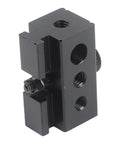 Heavy Duty Black Aluminum Igt Table Track Slider Clamp Mount features three ports for versatile camp lighting setups.