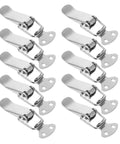 Stainless Steel Spring Loaded Toggle Latches 10 Pack Heavy Duty Quick Release Pull Handles For RV Cabinets, Travel Bags, And Outdoor Gear Case Closure Clasp Super Sturdy Design.