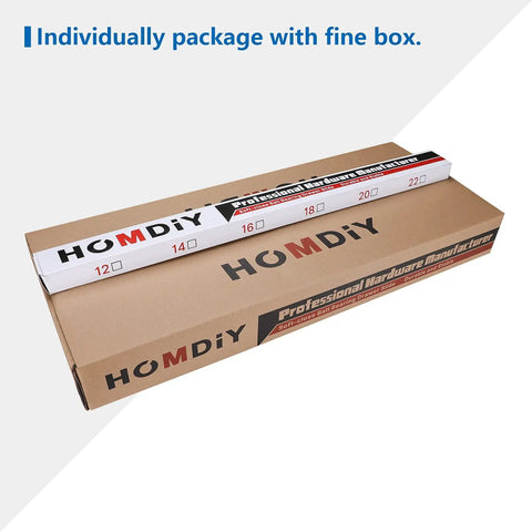 Packaging for Heavy Duty 18 Inch Soft Close Drawer Sliders, Full Extension Ball Bearing Cabinet Sliders, 5 Pairs, 100 Lb Capacity Per Pair