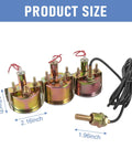 Back view of triple gauge car dash kit showing dimensions for easy installation in various vehicles.