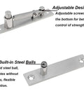 Heavy Duty Pivot Hinge for Wood Doors Stainless Steel Hidden Door Hinge for Secret Doors adjustable screws and steel balls design