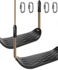 Heavy Duty Plastic Swing Seat With Non Slip Design, Adjustable Rope, Four Carabiners, Built For Indoor Or Outdoor Backyard Playsets, 2 Pack