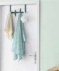 Slick Wall Mounted Coat Hooks And Door Hanging Multi Rack Heavy Duty Storage Easy Peasy Setup For Bedrooms Bathrooms Closets to hold towels.