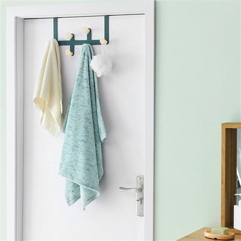 Slick Wall Mounted Coat Hooks And Door Hanging Multi Rack Heavy Duty Storage Easy Peasy Setup For Bedrooms Bathrooms Closets to hold towels.