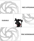 Complete Front And Rear Mechanical Disc Brake Kit With Heavy Duty Rotors And Precision Calipers Plus All Mounting Bolts For Mountain Bikes close-up of durable 160mm aluminum rotors with fine workmanship.
