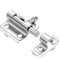 Silver Metal Barrel Bolt Door Latch Set 2 Pack With Screws For Doors Gates And Pet Doors Gate Holder Flip Latch Security Hardware