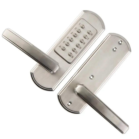 Keyless Mechanical Door Lock With Digital Code Keypad For Left Handed Inward Opening Doors Stainless Steel 304 No Deadbolt