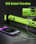 Cordless Underhood Work Light With Magnetic Base, 3000 Lumen LED, 5200mAh Rechargeable Battery, USB Charge shown charging a device