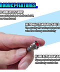 8mm Panel Mount Red LED Indicator Light for 12V 24V Vehicles Low Power Dash Signal Lamp With 8mm Mount Hole and About Five Point Six Six Inch Wires Easy Install for Cars Trucks RVs Boats, red lens in hand