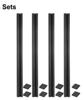 4 sets of 350mm 14 Inch 20 Series Aluminum T Slot Extrusion Profile Black Anodized European Standard 6063 Alloy For 3D Printer CNC Machine Build Beefy Built To Last Durable Linear Rail Frame