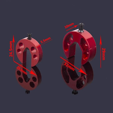 Red metal parts of Helicopter Swashplate Leveler Pro Grade Tool For Flight Training And Maintenance Compatible With 380 470 600 700 RC