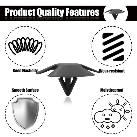 20Pcs Hood Insulation Retainers Push Type Clips Kit with product quality features including elasticity, wear-resistance, smooth surface, moistureproof.