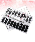 Assorted Small Machine Screws Kit With Flat Head Countersunk Fasteners In Transparent Storage Box for DIY projects