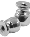 Two Pcs Ball Lamp Finial Cap Knob One Quarter By Twenty Seven Inch Thread Silver Finish Snazzy Modern Retro Style For Lamp Shade Hardware Easy Install Durable Metal, 2-pack metal finials