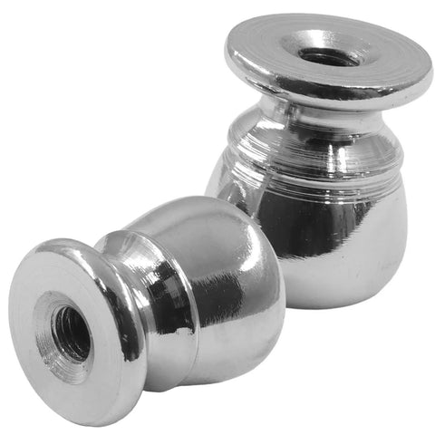 Two Pcs Ball Lamp Finial Cap Knob One Quarter By Twenty Seven Inch Thread Silver Finish Snazzy Modern Retro Style For Lamp Shade Hardware Easy Install Durable Metal, 2-pack metal finials