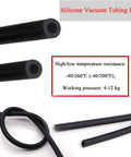 6.6 Ft Silicone Vacuum Hose For Automotive High Temperature 130 PSI Three Eighths Inch Inner Diameter 10mm Outer Diameter 16mm Black