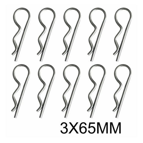 10 Piece Heavy Duty Zinc Coated Split Cotter Pin Set Featuring Flexible R Clip Design Slips Right Onto Secure Bolt Fasteners For Quick Shop Repairs And No Sweat Diy Automotive Assembly Work
