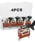 Pack of 4 Waterproof 12V 30A SPST Toggle Switch 2 Pin On Off Marine Automotive