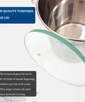 9-Gallon vacuum chamber with stainless steel body and tempered glass lid with green rubber seal