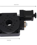 Motorized Rotary Platform Optical Rotation Stage 100mm Turntable With 0.01 Degree Resolution 180 To 1 Worm Gear Beefy 45kg Load
