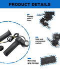 Full Twist Throttle For Q20 And Q20 Pro Lite Ebikes 3 Pin Universal Waterproof Throttle With 2 Keys and non-slip grip detail
