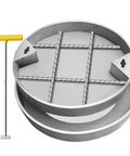 Hidden Round Cover For Septic Tanks And Drainage With No Fuss Easy Install Frame Kit Including Stainless Steel Plate And Tile