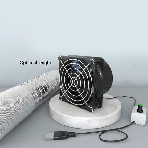 USB Adjustable Speed Solder Smoke Absorber And Fume Extractor With Pipe Duct Exhaust And Ventilation Tube Portable Soldering