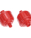 Red plastic 10 Pack Disposable Mini Air Water Trap Filters With 1/4 Inch Threads For Spray Guns, Paint Sprayers, And Air Tools
