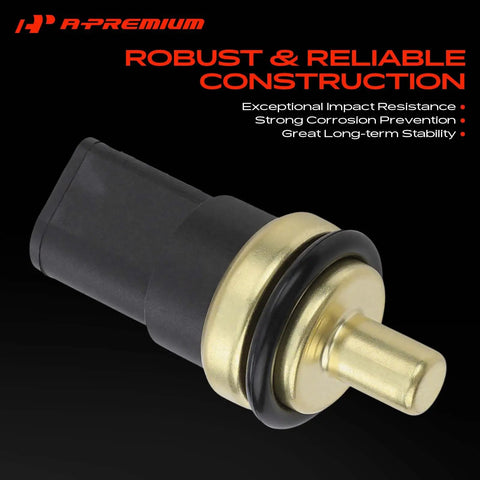 Heavy Duty Engine Coolant Temperature Sensor For Audi And Volkswagen Models Knockout Performer features robust metal and plastic construction.