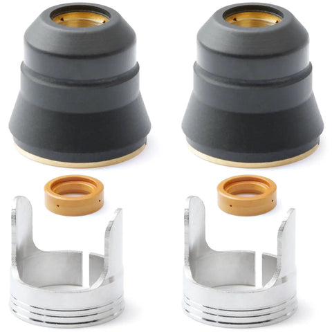 2 Pack Titanium Plasma Cutter Tip Kit Replacement for Harbor Freight 45 TI-PC45 IPT-45 56255 56811 65 Torch TI-PC65 IPT-65 58895 Pro Grade