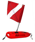 Compact Lifeguard Float Rescue Can Buoy 28 Inch For Spearfishing And Scuba Dive Durable Polyethylene Torpedo Style Buoy With High Buoyancy