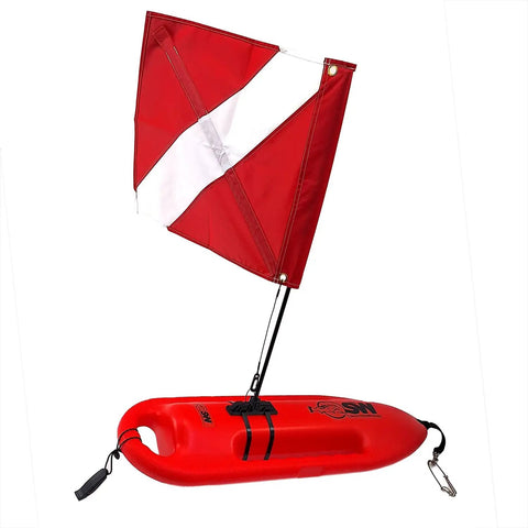 Compact Lifeguard Float Rescue Can Buoy 28 Inch For Spearfishing And Scuba Dive Durable Polyethylene Torpedo Style Buoy With High Buoyancy