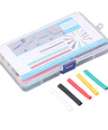 Ycauty 140 Pcs Heat Shrink Tubing Kit With Multipurpose Electrical Insulation Sleeves For Cable Covers And Adjustable Sizes That Are Perfect For Wire Bundling Mechanical Protection And DIY Projects Across The Board, assorted tubes in storage case