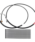 Ultimate Fuel Line Kit For Chevy Gmc 4.3L 5.0L 5.7L 7.4L C/K 1500/2500 Trucks 88-96 Total TBI Supply Return Hose Upgrade Complete Set, black fuel hoses with metal fittings and zip ties