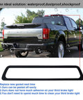Ford F150 Third Brake Light Seal Gasket Beefed-Up Replacement With Thick Foam, Heavy Duty Water Leak Barrier For 2009 2010 2011 2012 2013 2014 Pickup, Easy Install And Durable Seal. Black foam gasket shown with Ford F-150 rear brake light
